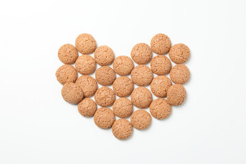 Concept of Dutch Christmas cookies, Pepernoten, top view