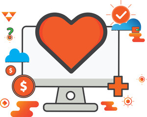 love computer illustration