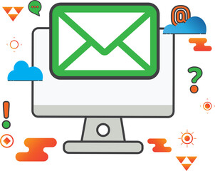 message computer illustration