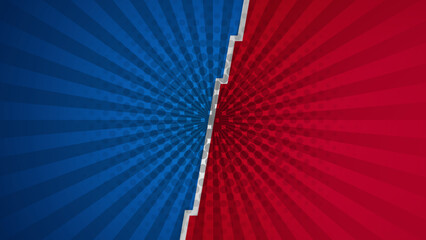 Obraz premium Versus background with blue red for game, battle, challenge, fight, competition, contest, team, boxing, championship, clash, combat, tournament, conflict, duel, MMA, football