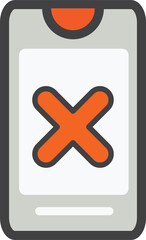 Obraz premium delete phone icon