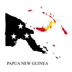 Papua New Guinea map vector illustration. Global economy. Famous country. Oceania Region. Polynesian island