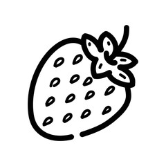 Strawberries doodle icon. Hand drawn symbol. Vector illustration.