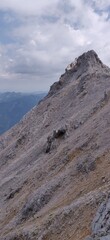 Panoramic View Climbing Zugspitze North Face classic Route Eisenzeit