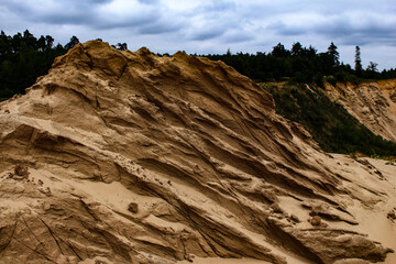 structure of sand in a closeup