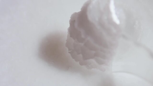 White skincare smoothing cleansing balm texture