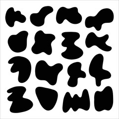 abstract hand drawn organic shapes