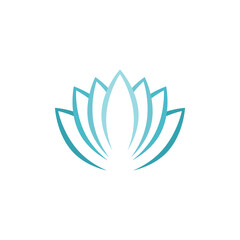 Lotus flower logo icon isolated on white background