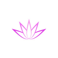 Lotus flower logo icon isolated on white background