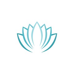 Lotus flower logo icon isolated on white background