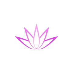 Fototapeta na wymiar Lotus flower logo icon isolated on white background