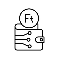 forint line icon