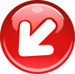 Glass Icon with Symbols Arrow