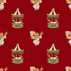Angel And Carousel Pattern
