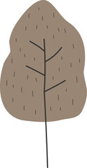 tree model flat style element illustration