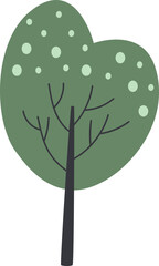 tree model flat style element illustration