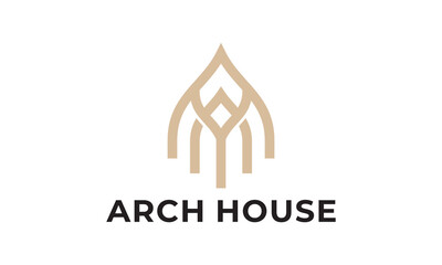 minimalist interior furniture home logo. perfect for property, real estate, business etc.