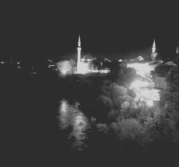 Bośnia i Hercegowina  Mostar nocą