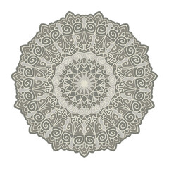 Decorative round background. Ornamental ethnic pattern. Element for design. Vector illustration.