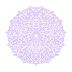 Decorative round lace mandala background. Ornamental ethnic pattern. Element for design. Vector illustration.
