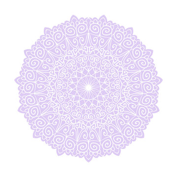 Decorative round lace mandala background. Ornamental ethnic pattern. Element for design. Vector illustration.