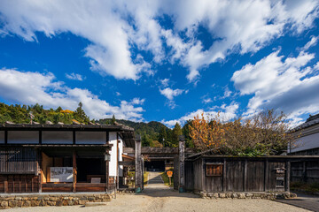 秋の 中山道 妻籠宿（長野県 南木曽町）