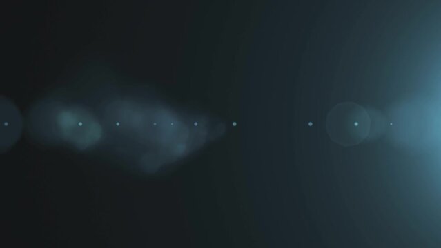 Optical Lens flare effect, 4K yellow on black background. Top left corner. Overlay light effect animation, Realistic 3d render