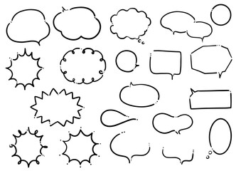 手書きの吹き出しフレーム