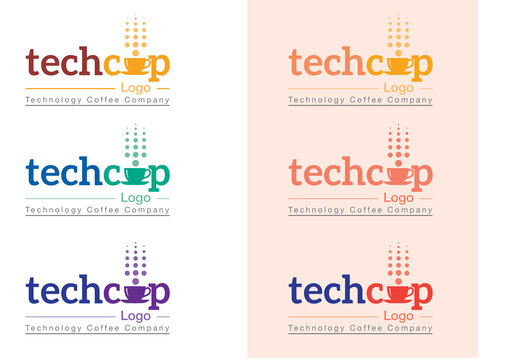 Technology logo, Tech Cup, Coffee Shop, Tea shop