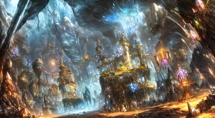 幻想的な水晶洞窟