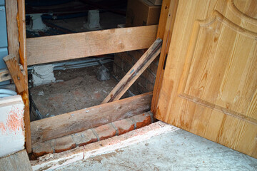 door into a storage room