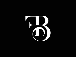 Creative bf, fb, initial monogram elegant vector logo template	
 - obrazy, fototapety, plakaty