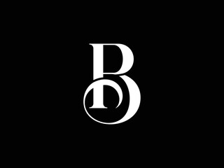 Creative bp , pb , initial monogram white vector logo template	
