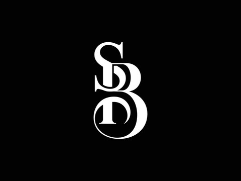 Creative sb , bs, initial monogram elegant vector logo template	