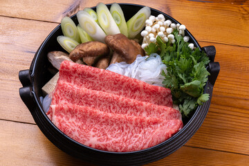 黒毛和牛ですき焼き
