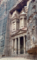 Fototapeta na wymiar The Treasury at Petra, Jordan. unesco world heritage site