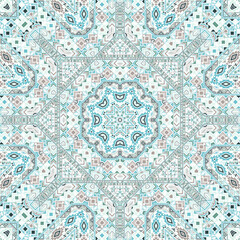 Abstract seamless pattern with geometric elements structure.