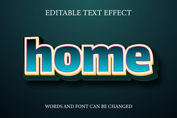 Fototapeta premium Home 3d gradient style text effect