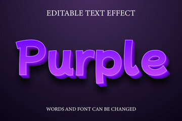 Fototapeta premium Purple 3d gradient style text effect