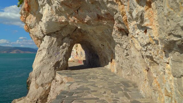Arvanitia Promenade in Nafplio - walk ends at the city's harbor, where there are many restaurants