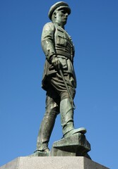 Statue of Marechal Gomes da Costa in Braga, Norte - Portugal