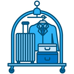 trolley blue line icon