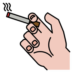 smoking area line icon