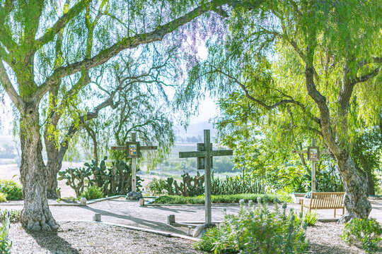 Stations of the cross at Mission Santa Ynes in Solvang, California