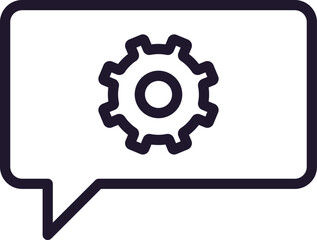 Speech bubble line icon on white background