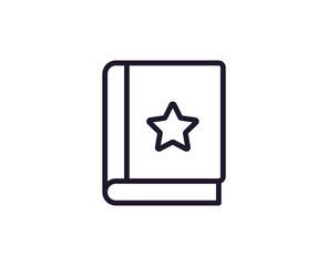 Book concept. Single premium editable stroke pictogram perfect for logos, mobile apps, online shops and web sites. Vector symbol isolated on white background.