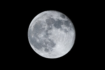 Lua cheia. Closeup da lua.