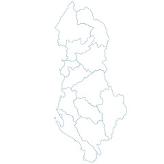 Silhouette Albania map design