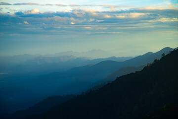 sunrise over the mountains