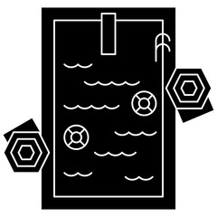 pool glyph icon